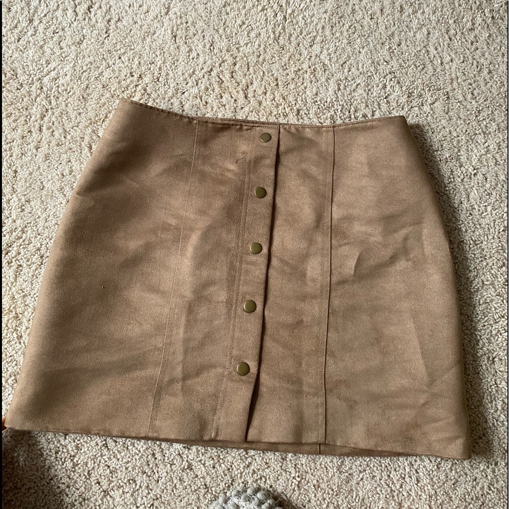 Suede skirt